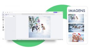 Mude a imagens no template de cartão de Natal