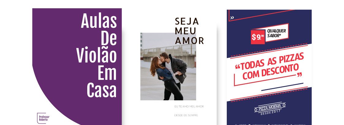 como fazer um cartaz usando um template pronto